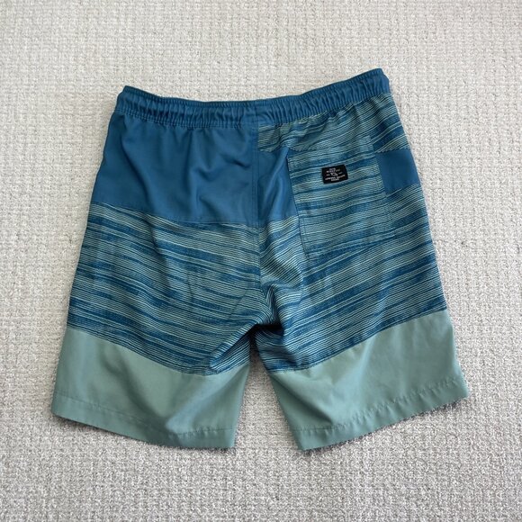 Y2K Tony Hawk Board Shorts Reflex Stretch Electric Blue / Teal Men Sz 32 Surf - Picture 9 of 13